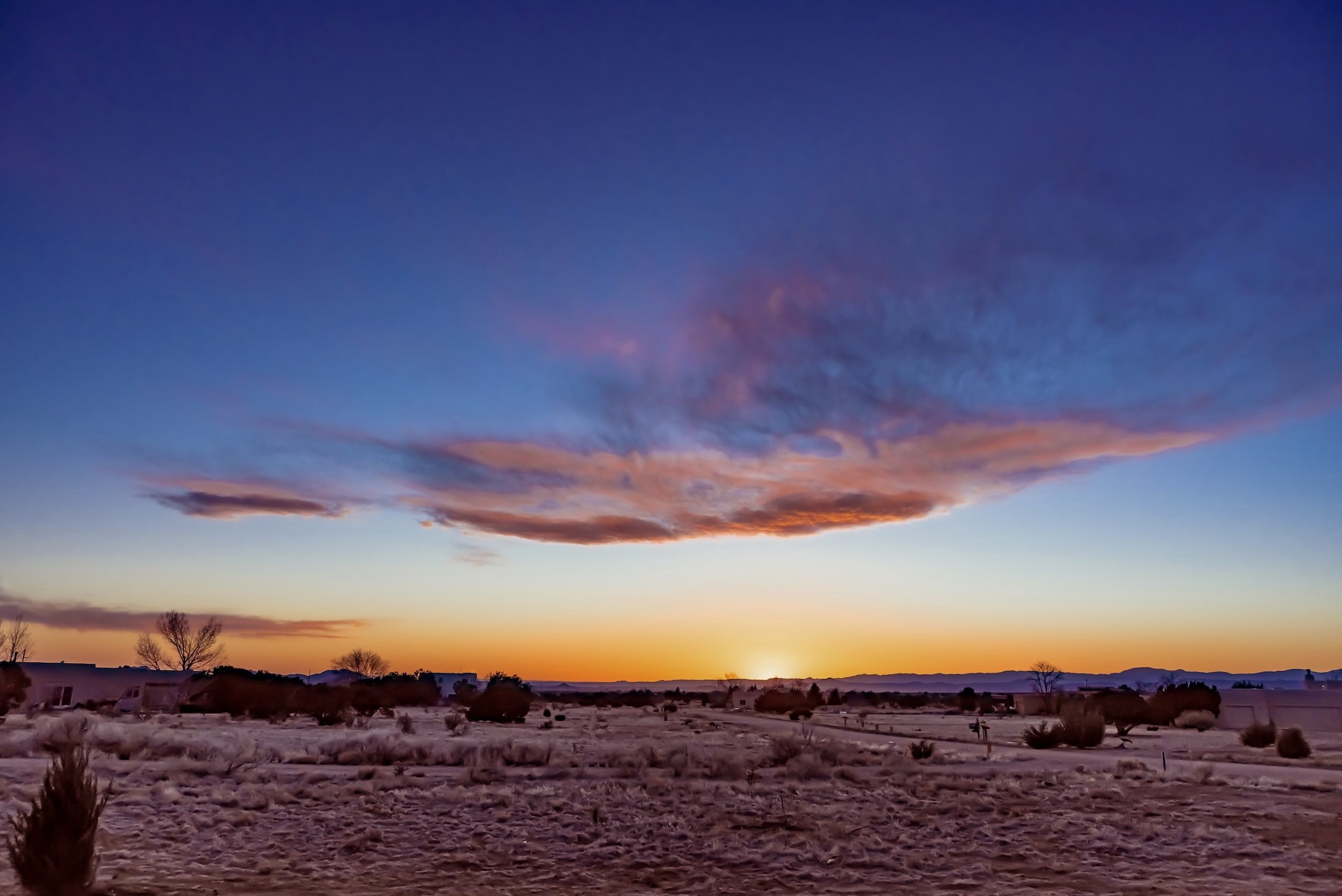 Amazing sunset scenery in Santa Fe, New Mexico