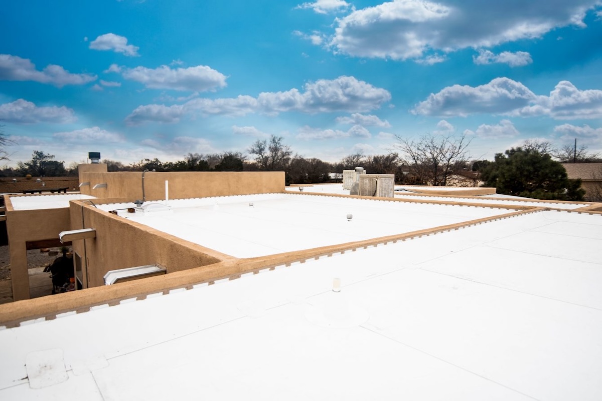 new white pvc roof