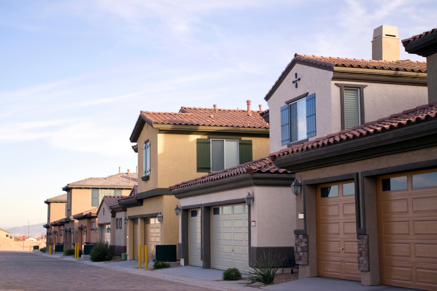 Neighborhood view of suburban homes