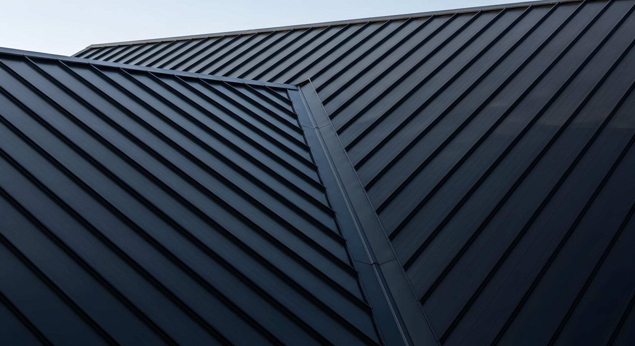 Dark Metal Roof with Clean Lines and Modern Design.