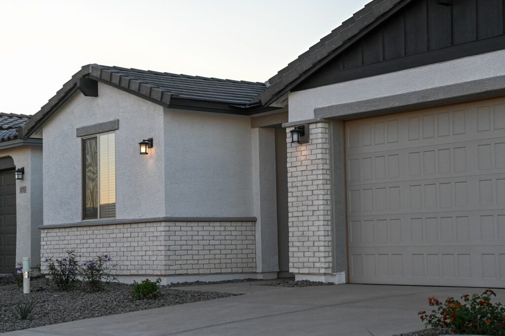 single story home with synthetic stucco
