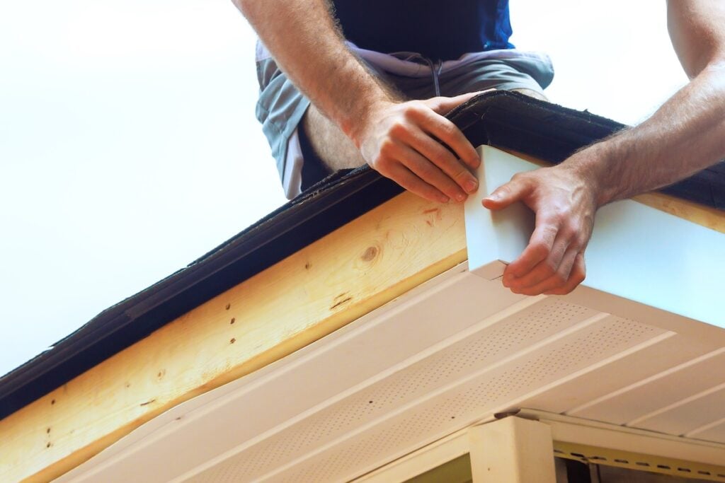 When installing aluminum composite panels at exterior wooden corners